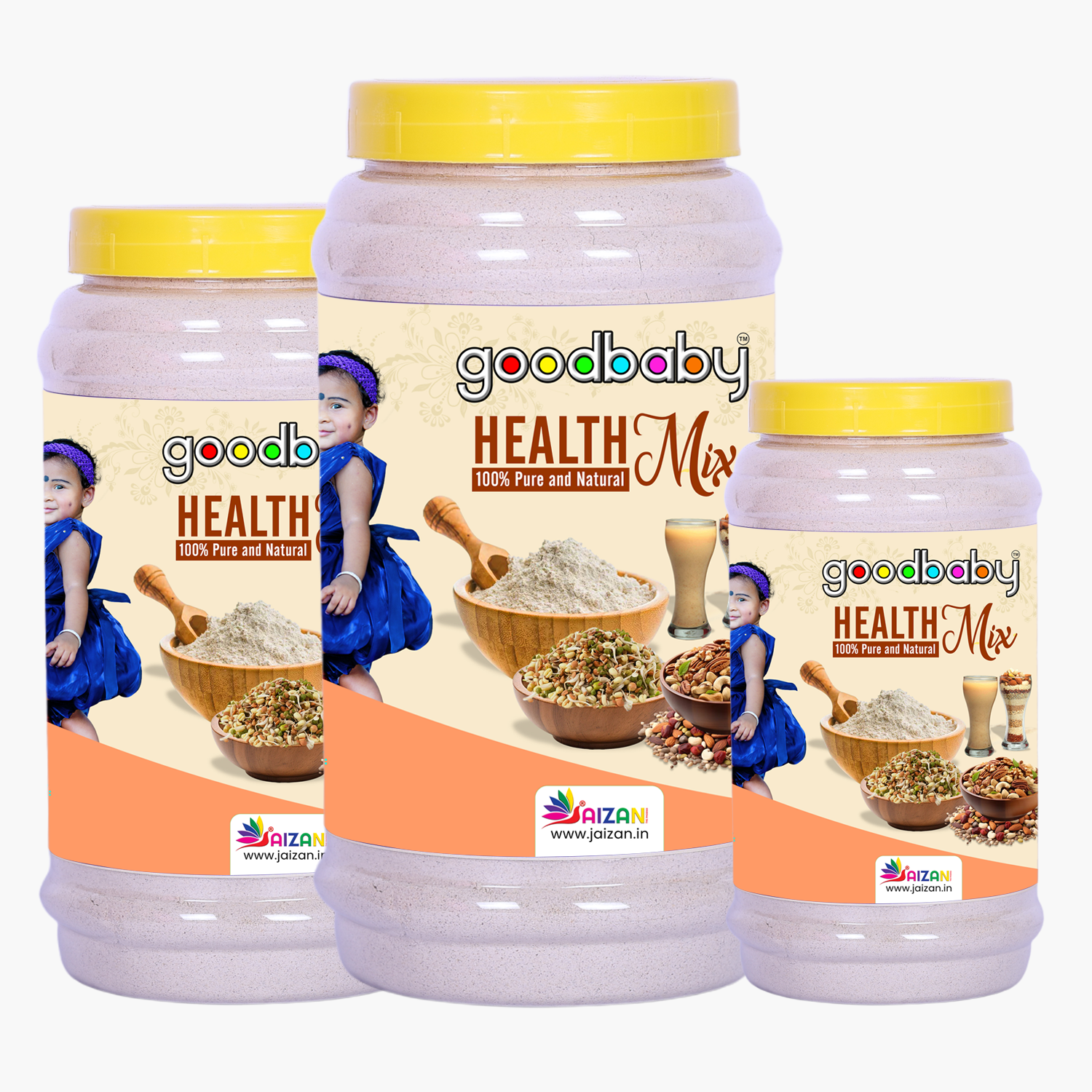 Health Mix Powder | goodbaby Natural Health Mix Powder for Kids – Nutrient-Rich Blend of 54 Sprouts, Seeds, Nuts & Millets | Sugar-Free, Preservative-Free, Traditionally made.